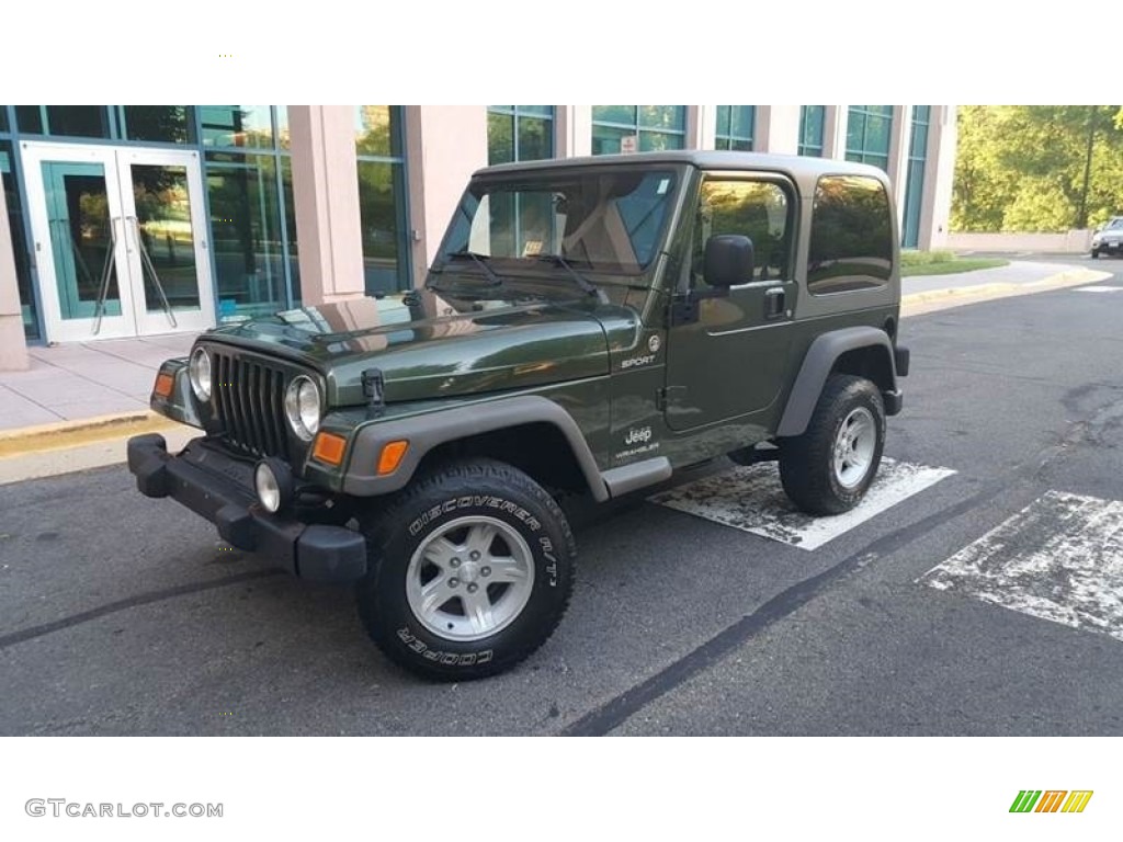 2006 Wrangler Sport 4x4 - Jeep Green Metallic / Khaki photo #3