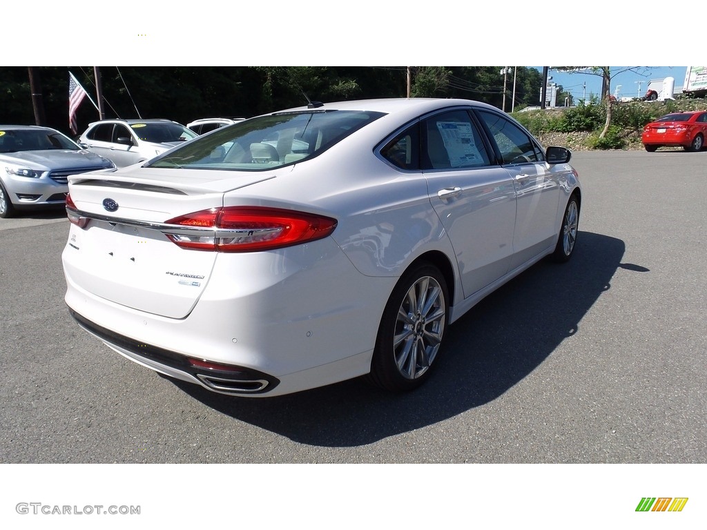 White Platinum 2017 Ford Fusion Platinum AWD Exterior Photo #114303586
