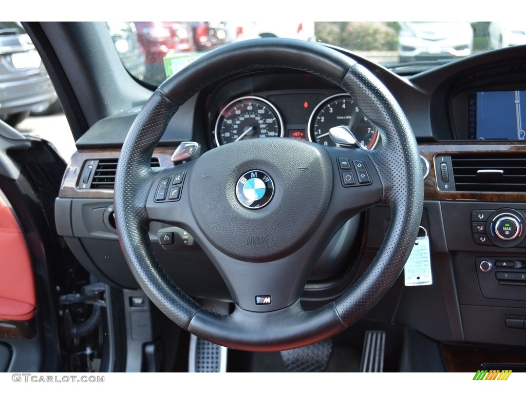 2010 3 Series 328i xDrive Coupe - Jet Black / Coral Red/Black Dakota Leather photo #19