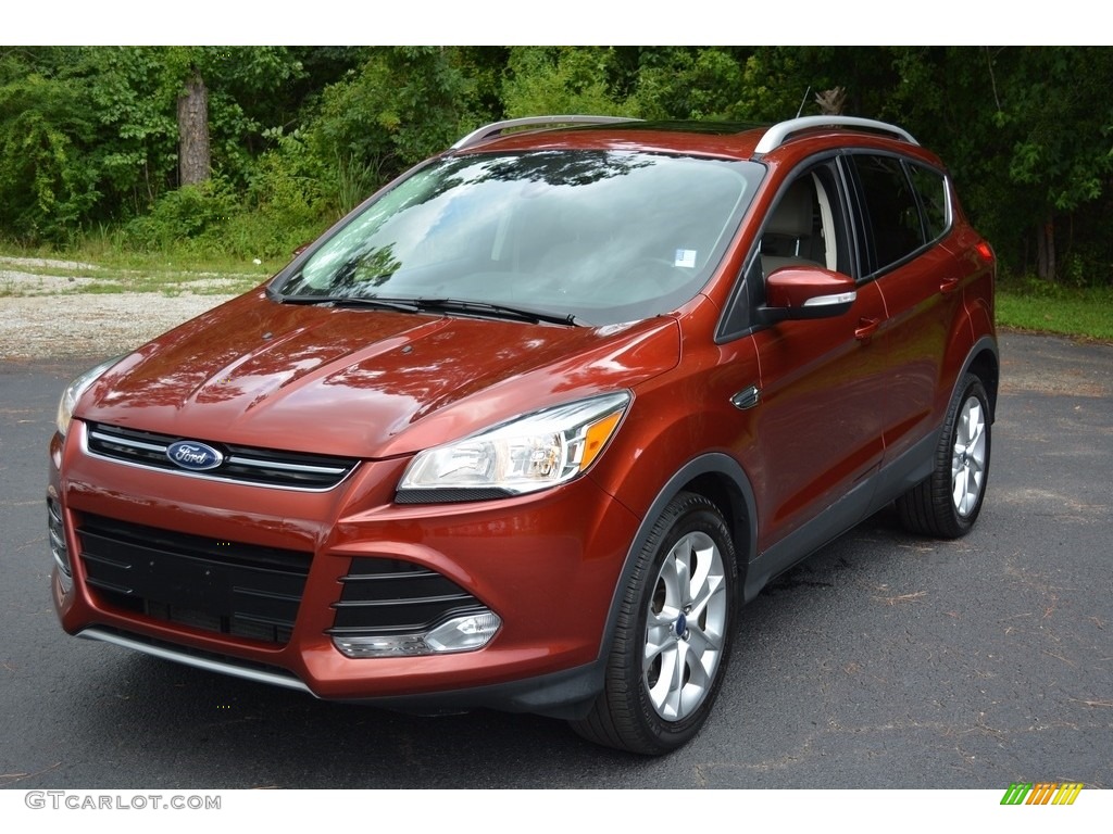 2015 Escape Titanium 4WD - Sunset Metallic / Medium Light Stone photo #8