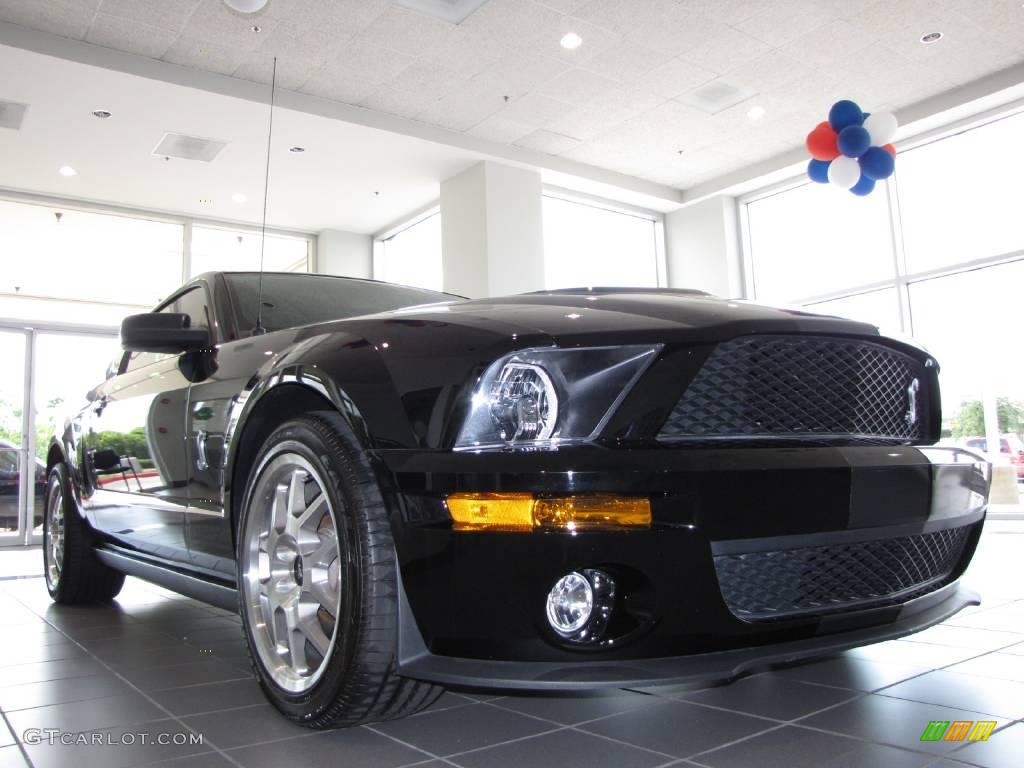 2009 Mustang Shelby GT500 Coupe - Black / Dark Charcoal/Red photo #1