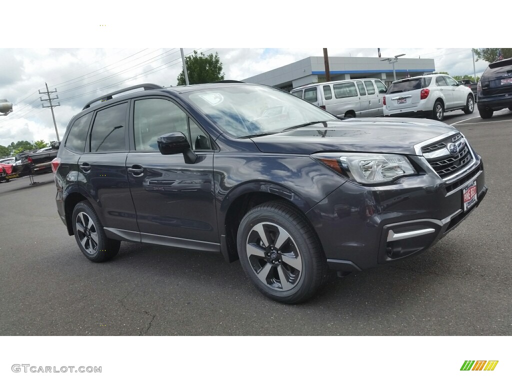 2017 Forester 2.5i Premium - Dark Gray Metallic / Gray photo #1