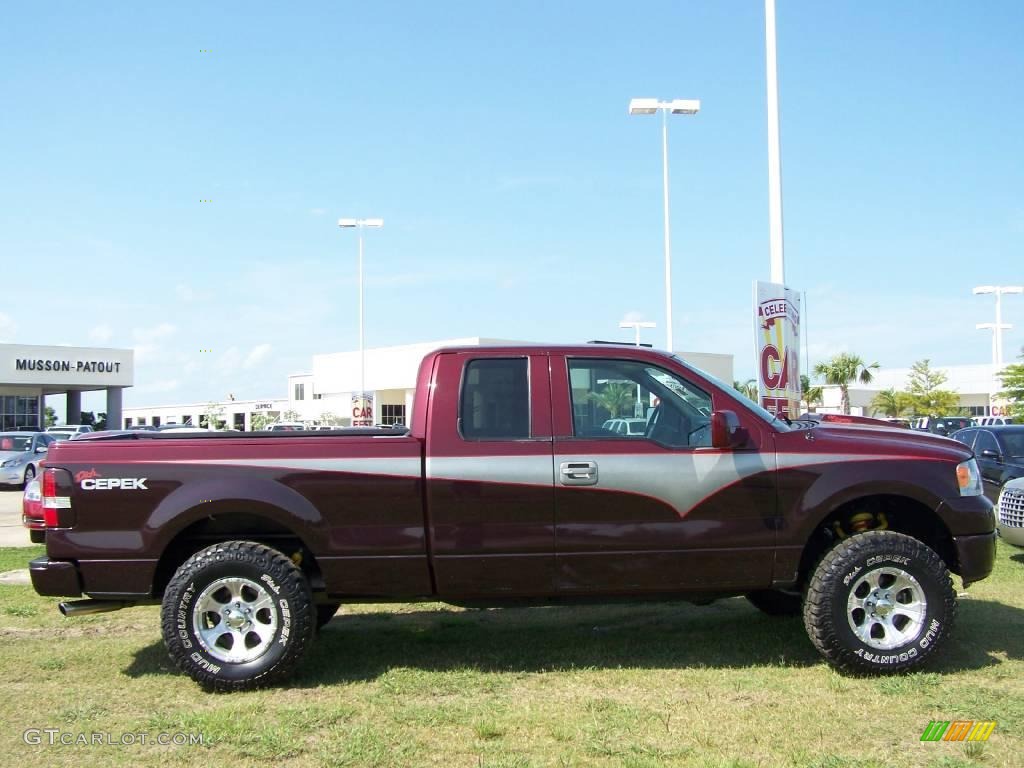 2006 F150 STX Dick CEPEC SuperCab 4x4 - Dark Toreador Red Metallic / Medium/Dark Flint photo #2