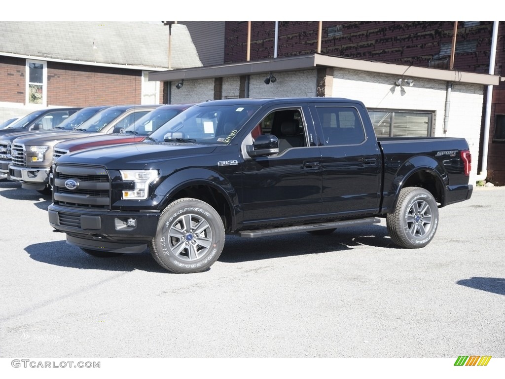 2016 F150 Lariat SuperCrew 4x4 - Shadow Black / Black photo #1