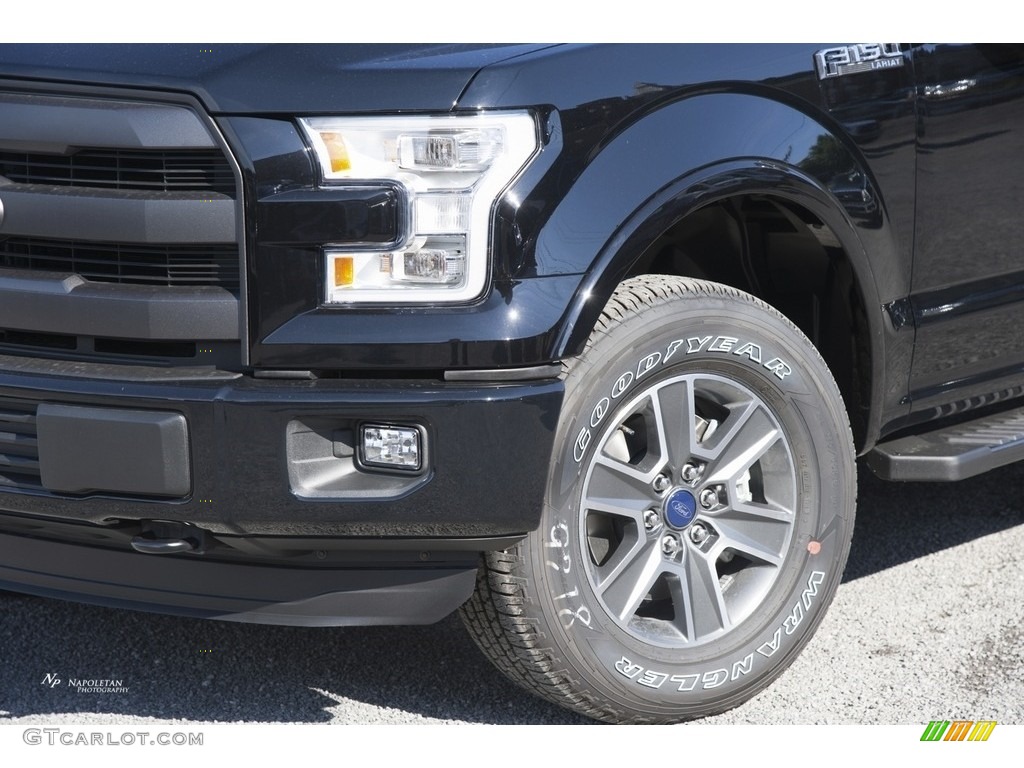 2016 F150 Lariat SuperCrew 4x4 - Shadow Black / Black photo #2