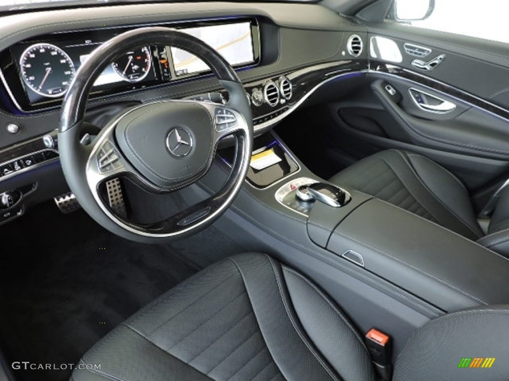 Black Interior 2016 Mercedes-Benz S 550 4Matic Sedan Photo #114320092