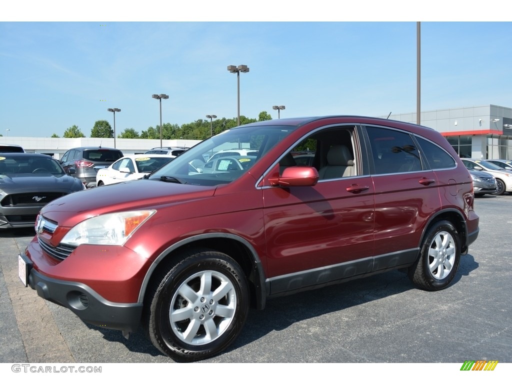 2008 CR-V EX-L - Tango Red Pearl / Gray photo #7