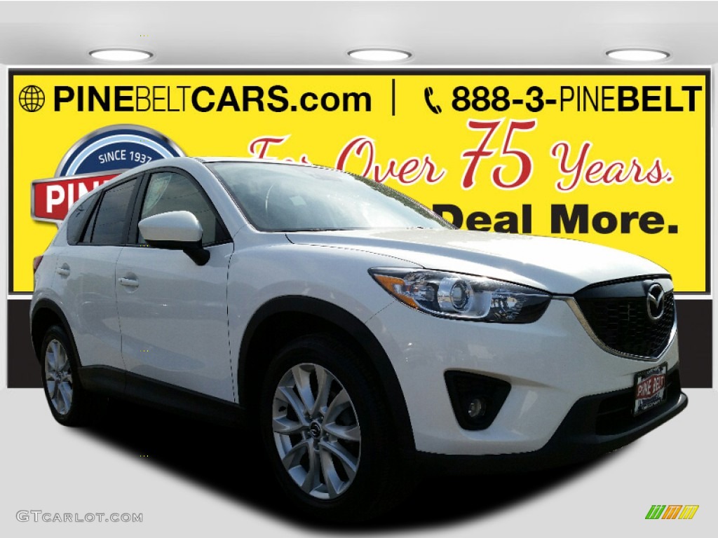 2014 CX-5 Grand Touring AWD - Crystal White Pearl Mica / Sand photo #1