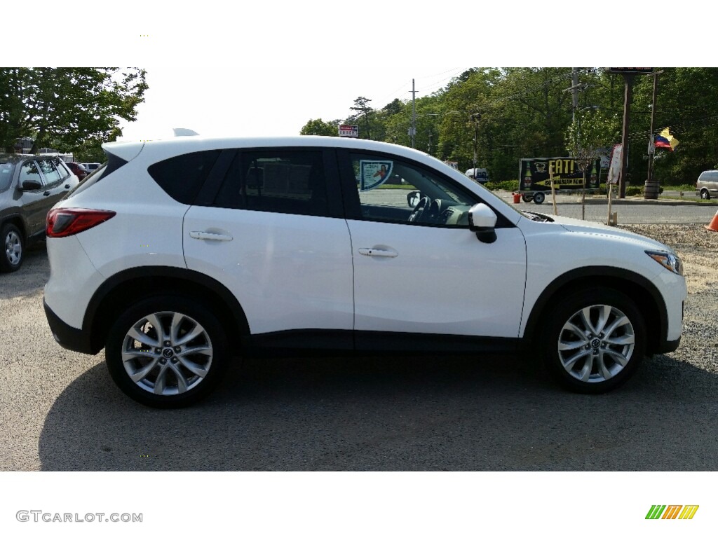 2014 CX-5 Grand Touring AWD - Crystal White Pearl Mica / Sand photo #5