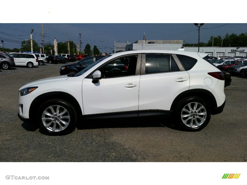 2014 CX-5 Grand Touring AWD - Crystal White Pearl Mica / Sand photo #12
