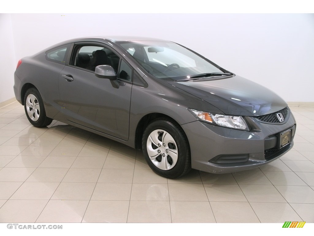 2013 Civic LX Coupe - Polished Metal Metallic / Black photo #1