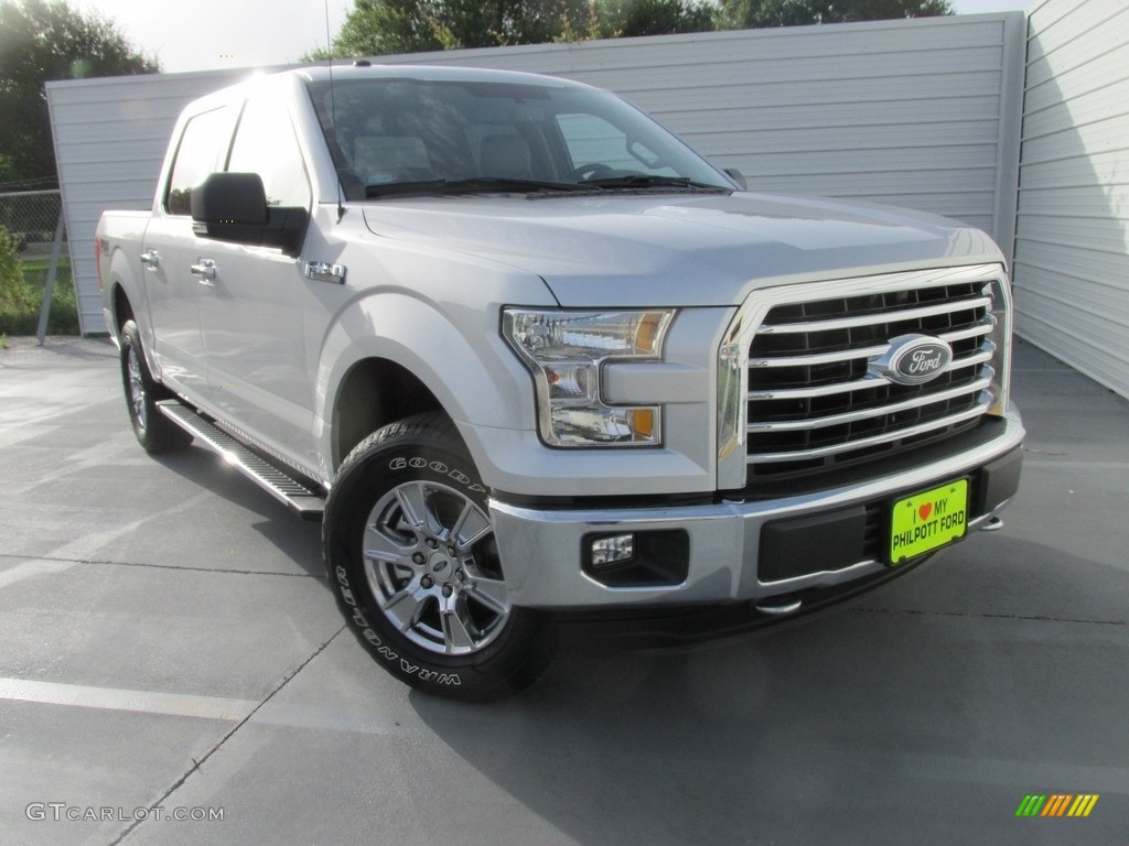 2016 F150 XLT SuperCrew 4x4 - Ingot Silver / Medium Earth Gray photo #2