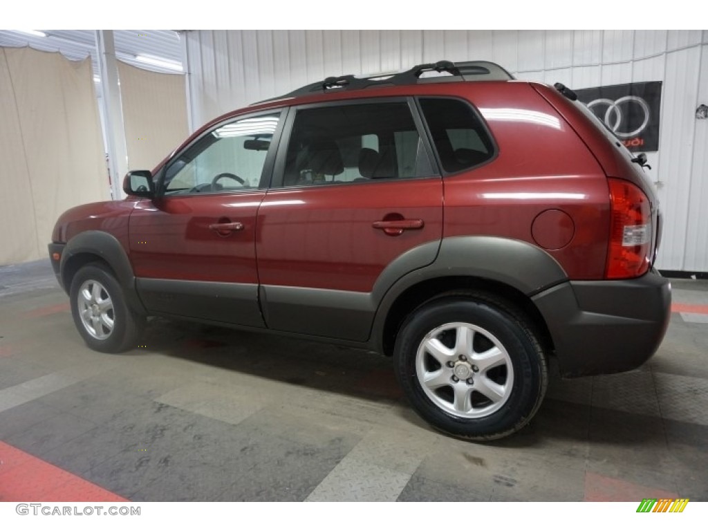 2005 Tucson GLS V6 4WD - Mesa Red / Gray photo #11