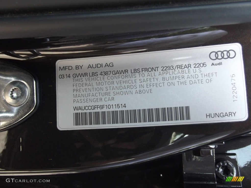 2015 A3 1.8 Premium Plus - Beluga Brown Metallic / Black photo #32