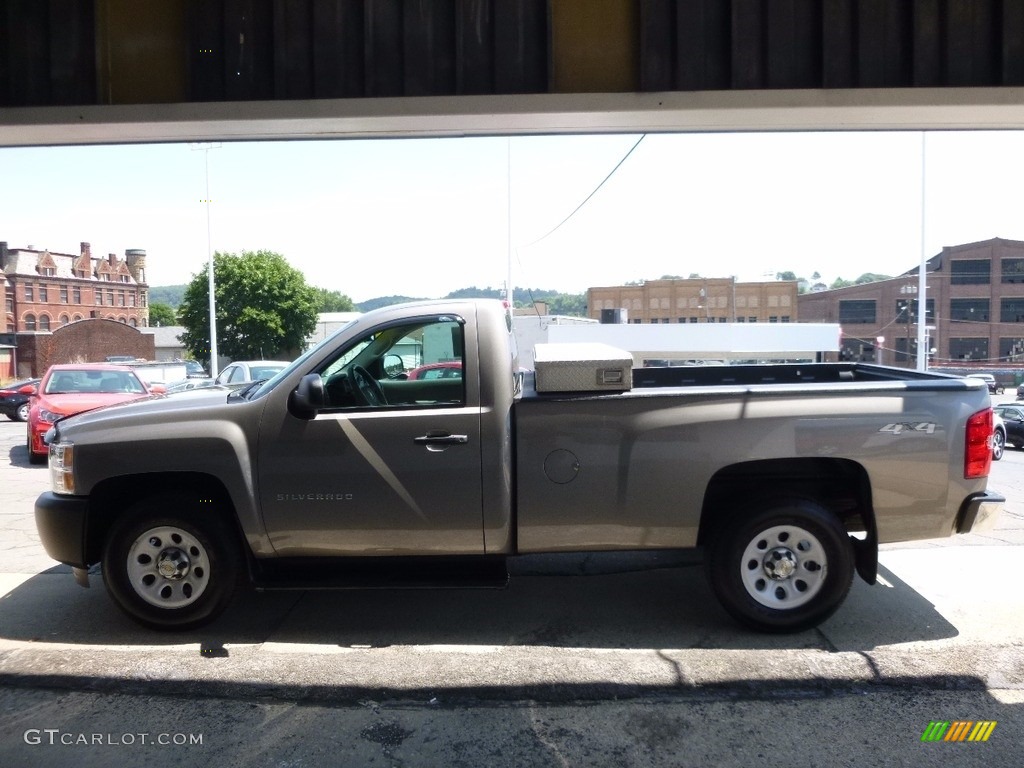 2013 Silverado 1500 Work Truck Regular Cab 4x4 - Graystone Metallic / Dark Titanium photo #7