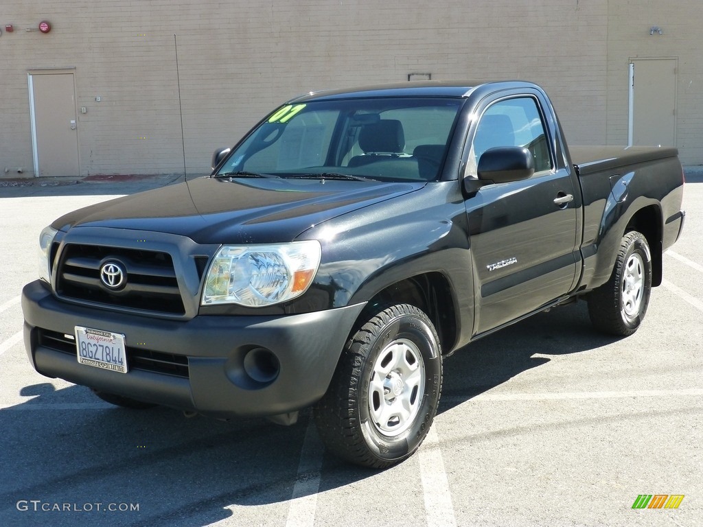 2007 Tacoma Regular Cab - Indigo Ink Pearl / Graphite Gray photo #12