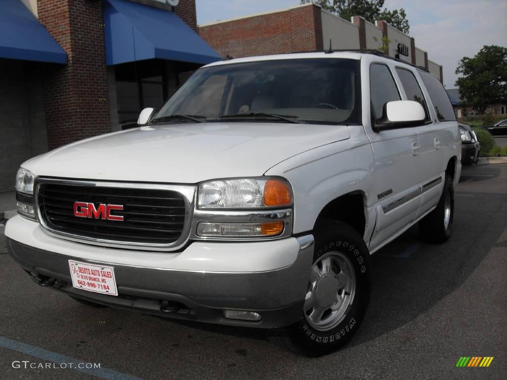 2003 Yukon XL SLT 4x4 - Summit White / Neutral/Shale photo #2