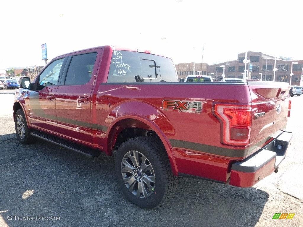 2016 F150 Lariat SuperCrew 4x4 - Ruby Red / Black photo #4
