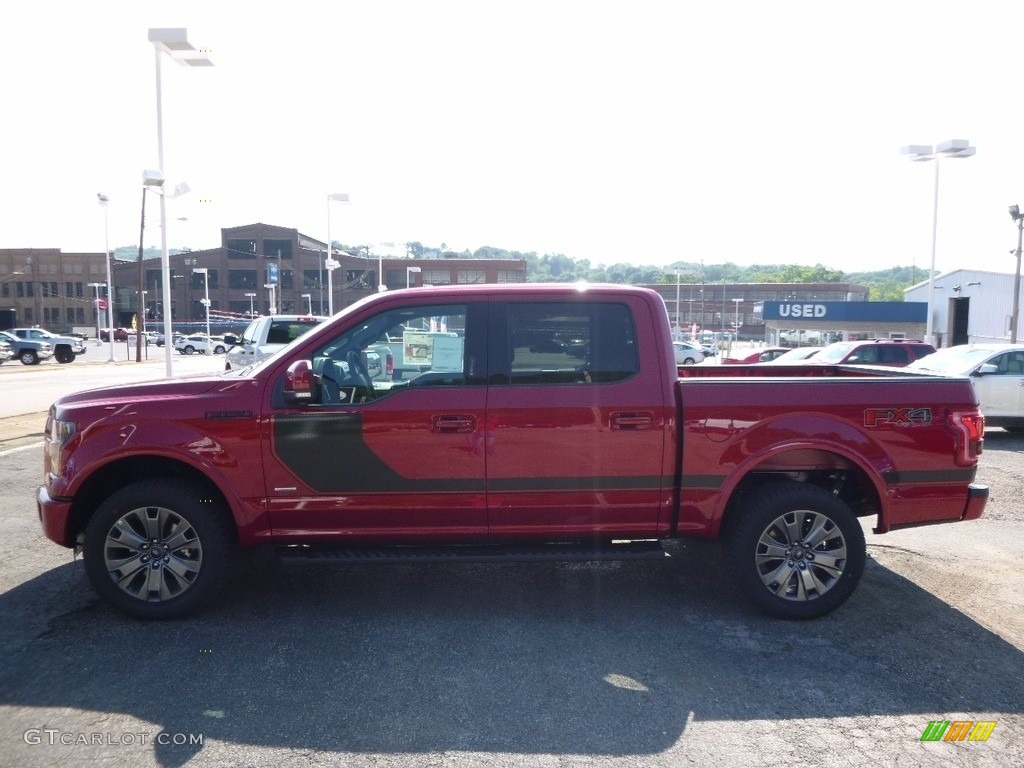 2016 F150 Lariat SuperCrew 4x4 - Ruby Red / Black photo #5