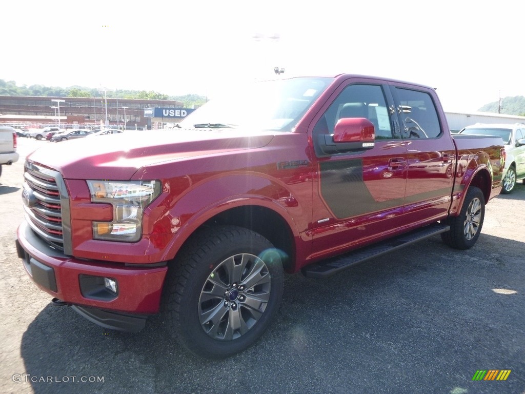 2016 F150 Lariat SuperCrew 4x4 - Ruby Red / Black photo #6