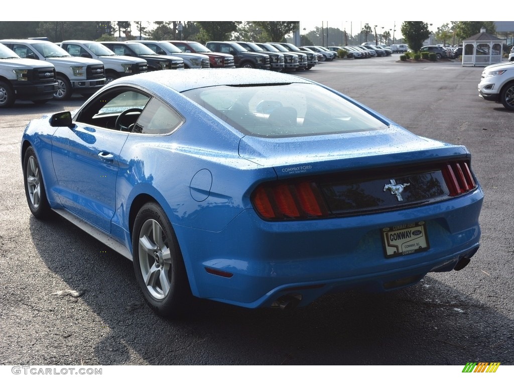 2017 Mustang V6 Coupe - Grabber Blue / Ebony photo #5