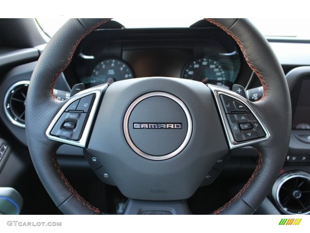 2017 Chevrolet Camaro SS Coupe 50th Anniversary Jet Black/Dark Gray Steering Wheel Photo #114331878