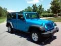 2016 Hydro Blue Pearl Jeep Wrangler Unlimited Sport 4x4 RHD  photo #2