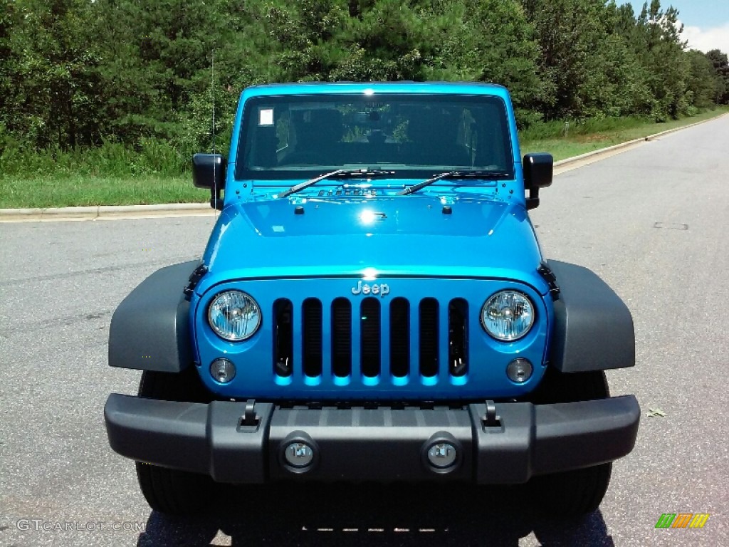 2016 Wrangler Unlimited Sport 4x4 RHD - Hydro Blue Pearl / Black photo #3