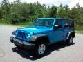 2016 Hydro Blue Pearl Jeep Wrangler Unlimited Sport 4x4 RHD  photo #4