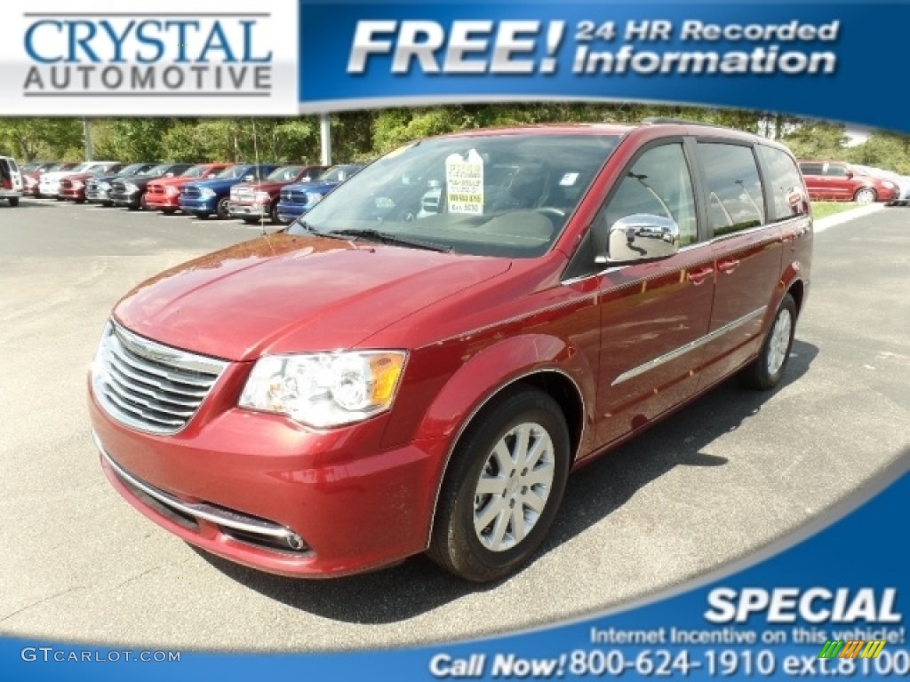 2016 Town & Country Touring - Deep Cherry Red Crystal Pearl / Dark Frost Beige/Medium Frost Beige photo #1