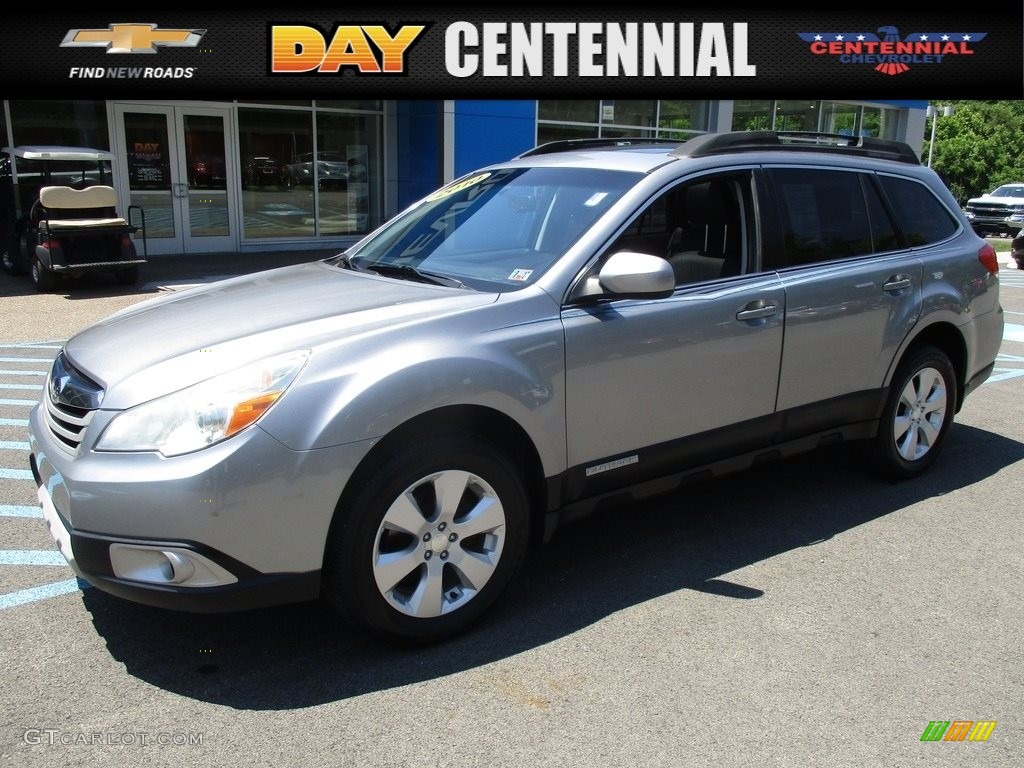 2010 Outback 2.5i Limited Wagon - Steel Silver Metallic / Off Black photo #1
