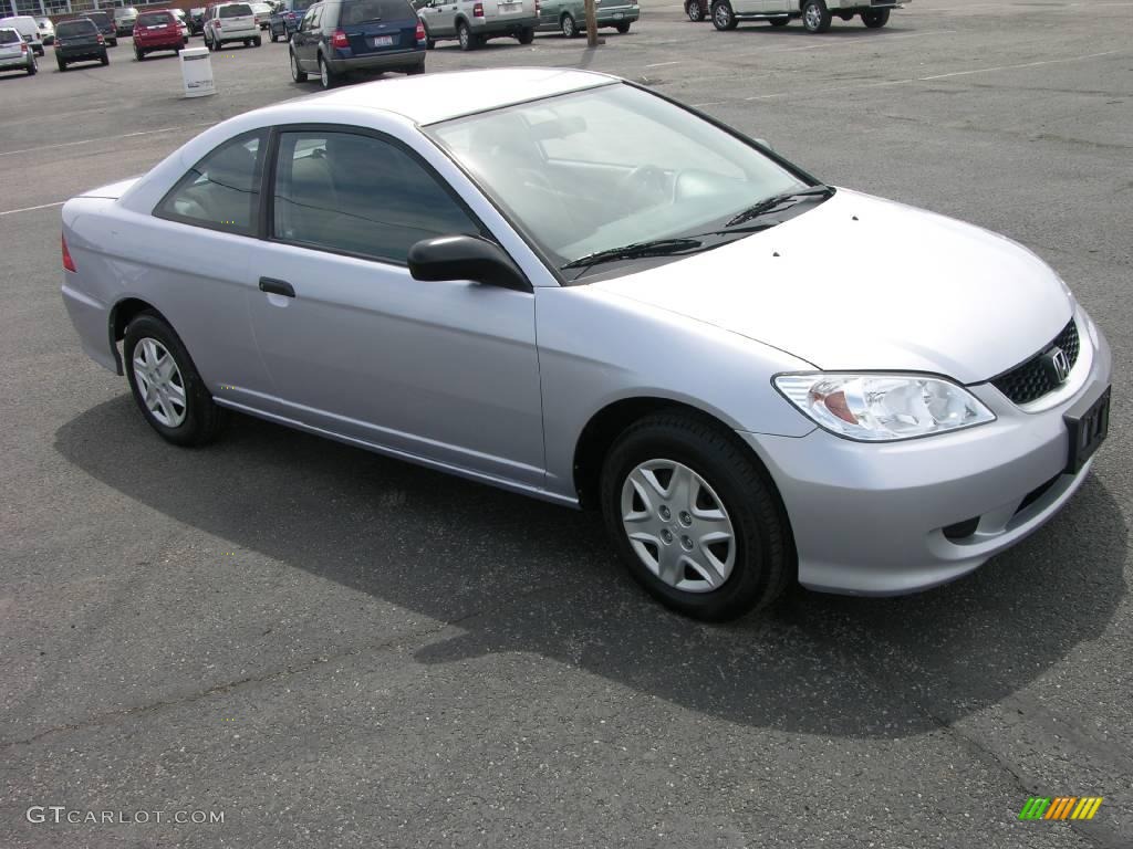 2005 Civic Value Package Coupe - Satin Silver Metallic / Black photo #6