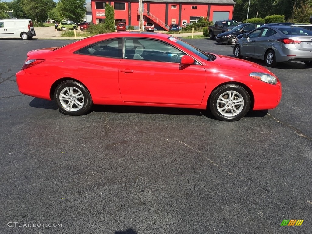 2008 Solara SE Coupe - Super Red 5 / Dark Stone photo #19