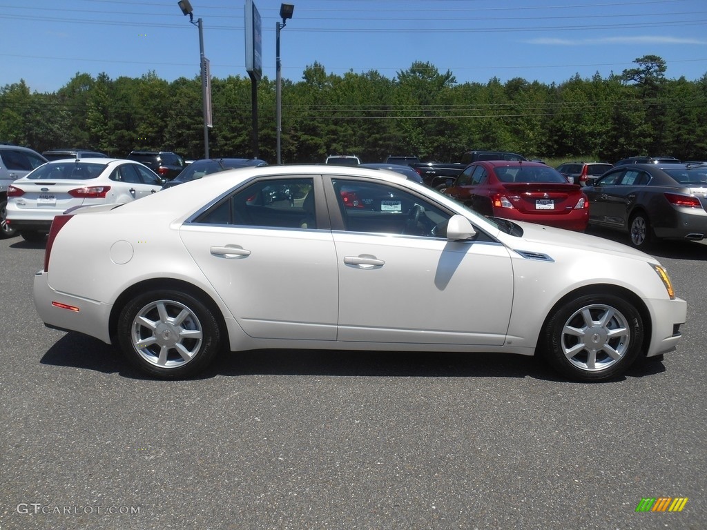 2008 CTS 4 AWD Sedan - White Diamond Tri-Coat / Cashmere/Cocoa photo #2