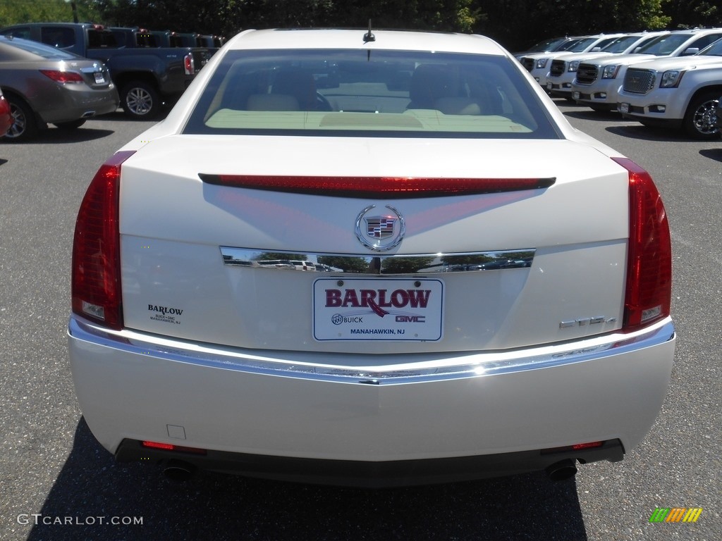 2008 CTS 4 AWD Sedan - White Diamond Tri-Coat / Cashmere/Cocoa photo #3