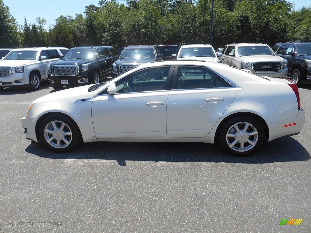 2008 CTS 4 AWD Sedan - White Diamond Tri-Coat / Cashmere/Cocoa photo #4