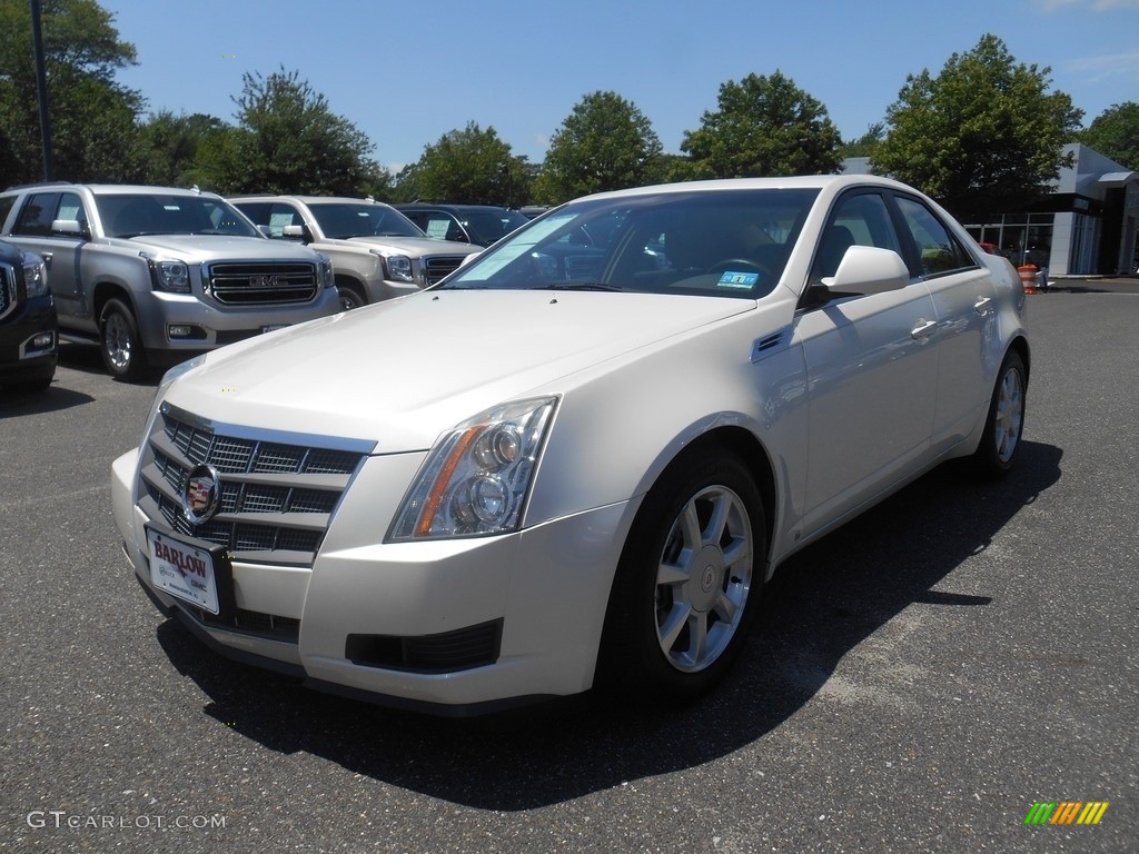 2008 CTS 4 AWD Sedan - White Diamond Tri-Coat / Cashmere/Cocoa photo #5