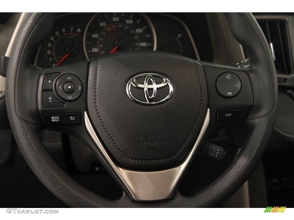 2014 Toyota RAV4 XLE AWD Black Steering Wheel Photo #114348465