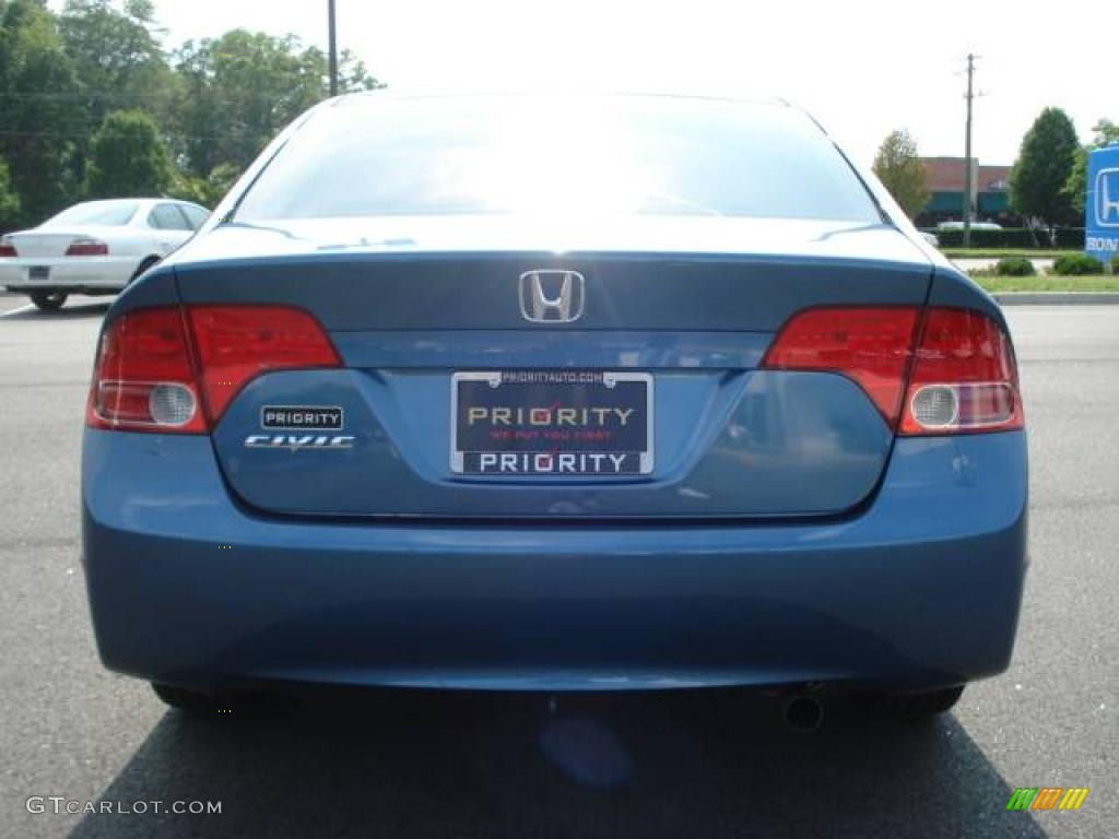 2008 Civic EX-L Sedan - Atomic Blue Metallic / Gray photo #5
