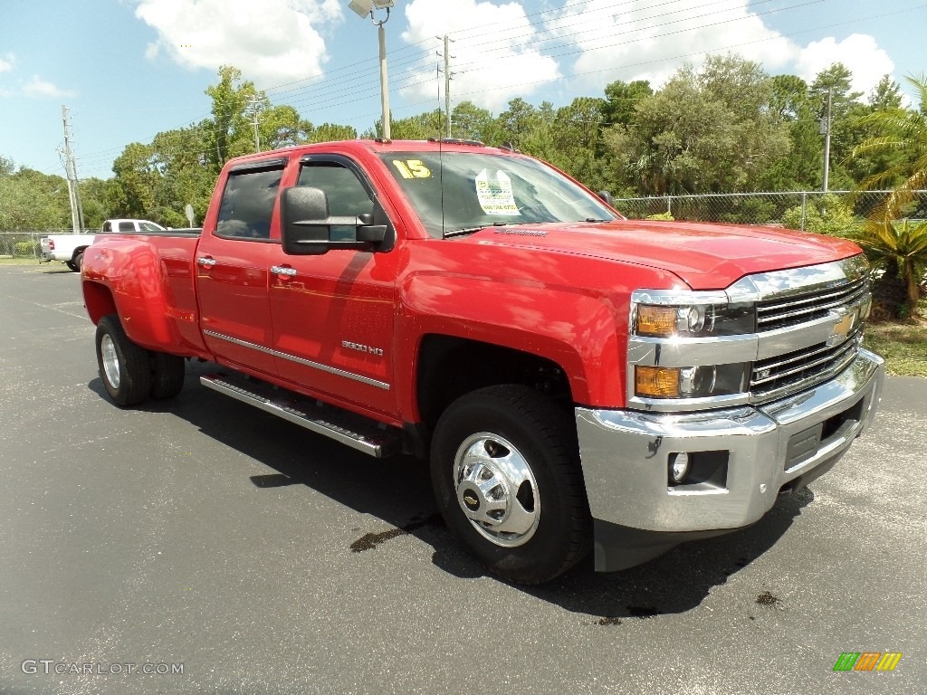 2015 Silverado 3500HD LTZ Crew Cab 4x4 - Victory Red / Jet Black/Dark Ash photo #11