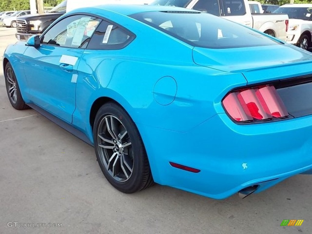 2017 Mustang Ecoboost Coupe - Grabber Blue / Ebony photo #4