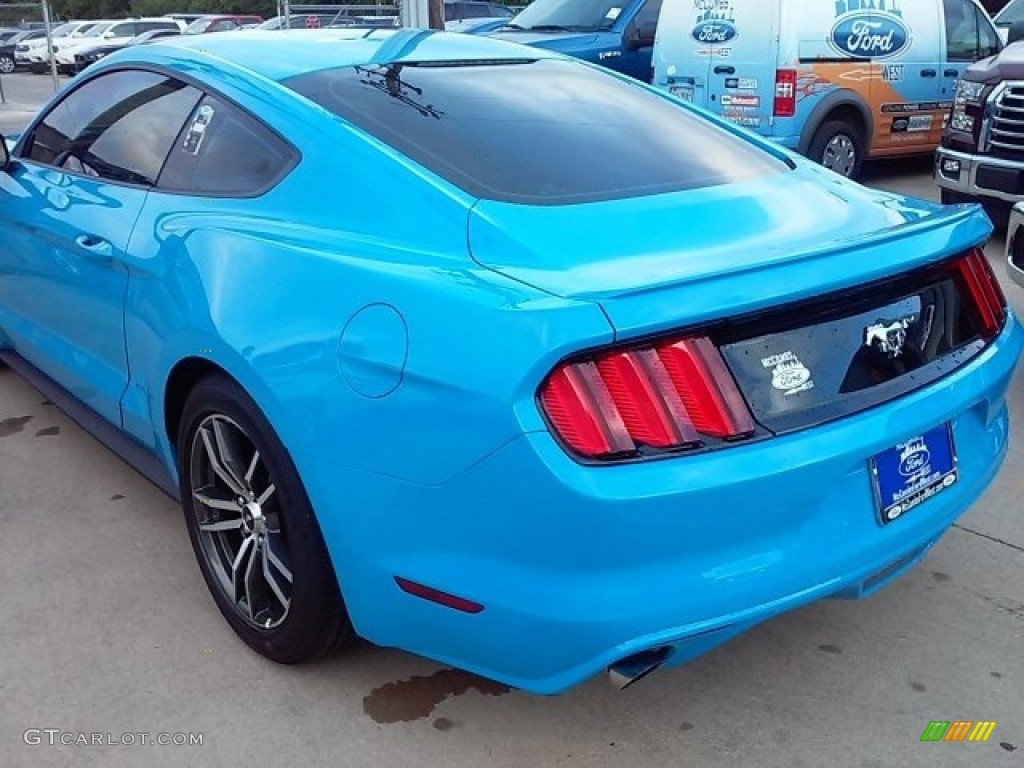 2017 Mustang Ecoboost Coupe - Grabber Blue / Ebony photo #32
