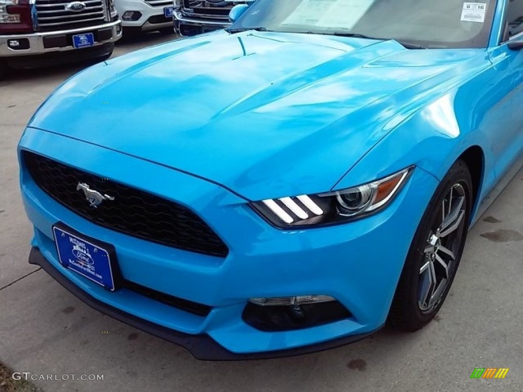 2017 Mustang Ecoboost Coupe - Grabber Blue / Ebony photo #35