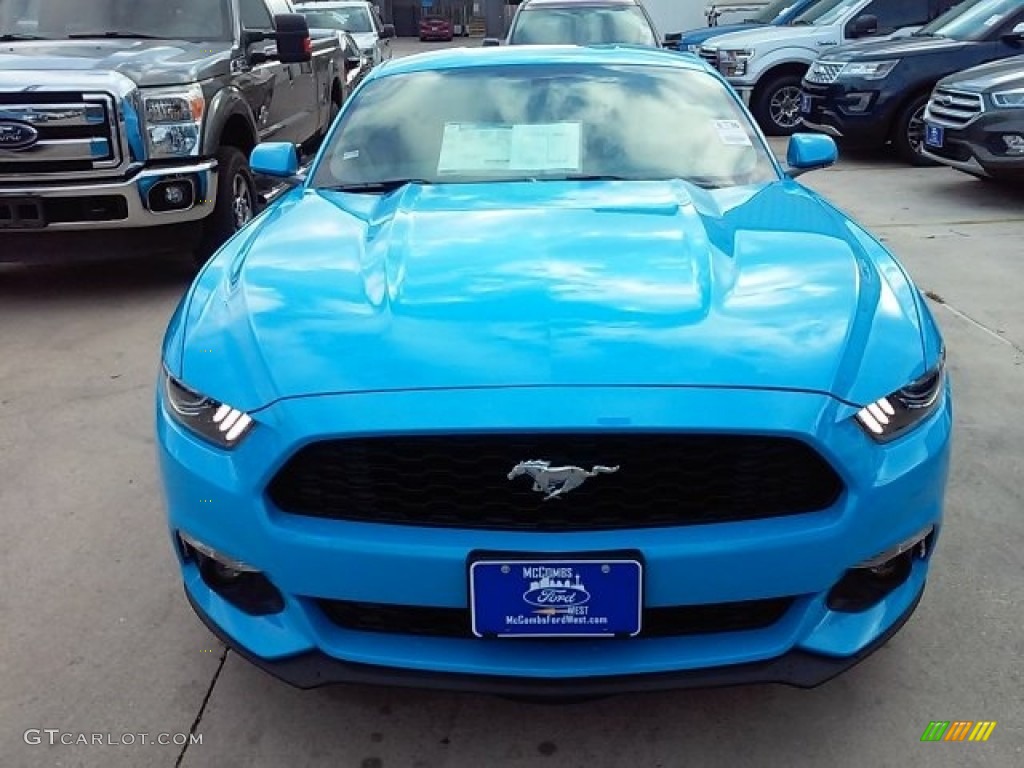 2017 Mustang Ecoboost Coupe - Grabber Blue / Ebony photo #37