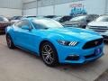 2017 Grabber Blue Ford Mustang Ecoboost Coupe  photo #38