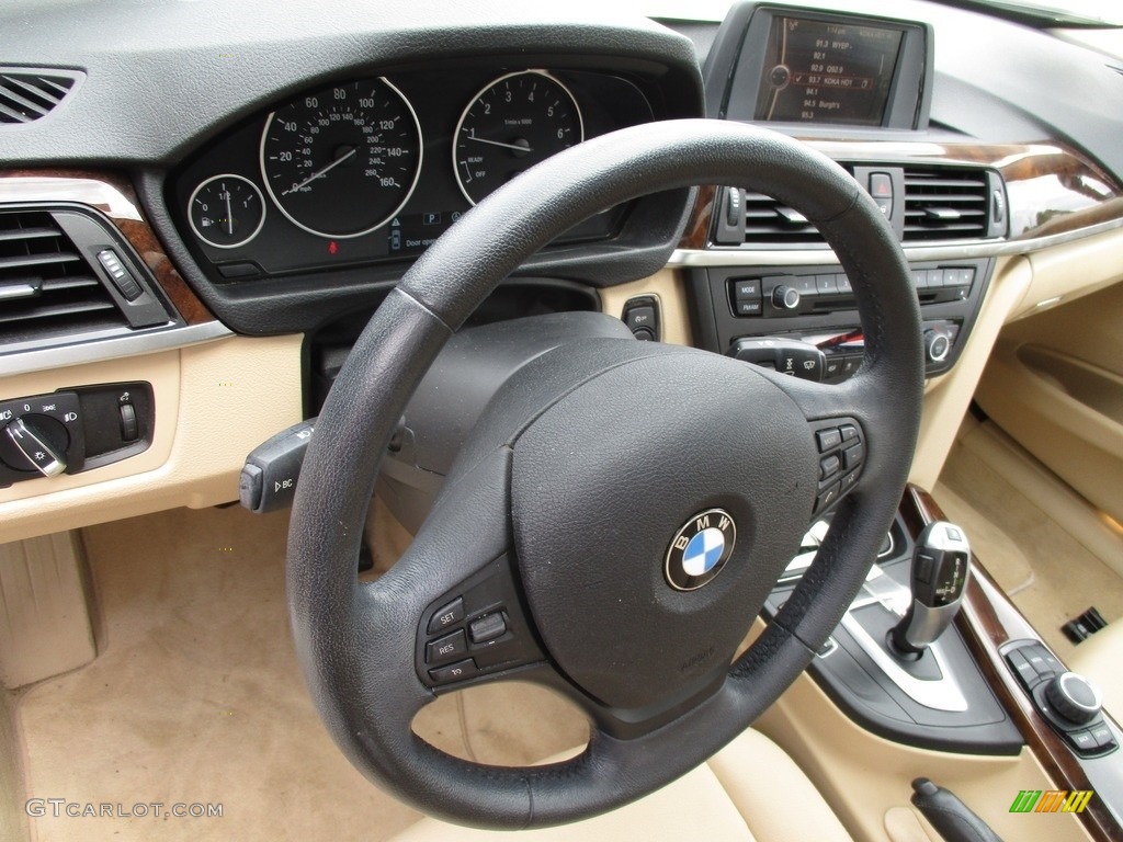 2013 3 Series 320i xDrive Sedan - Alpine White / Venetian Beige photo #15