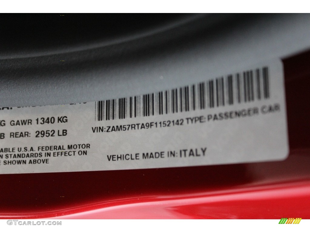 2015 Ghibli S Q4 - Rosso Energia (Red) / Nero photo #63