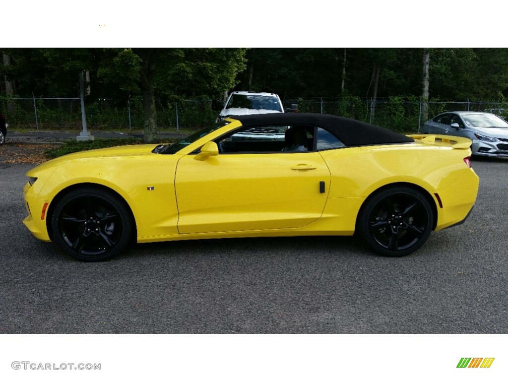 Bright Yellow 2017 Chevrolet Camaro LT Convertible Exterior Photo #114368824
