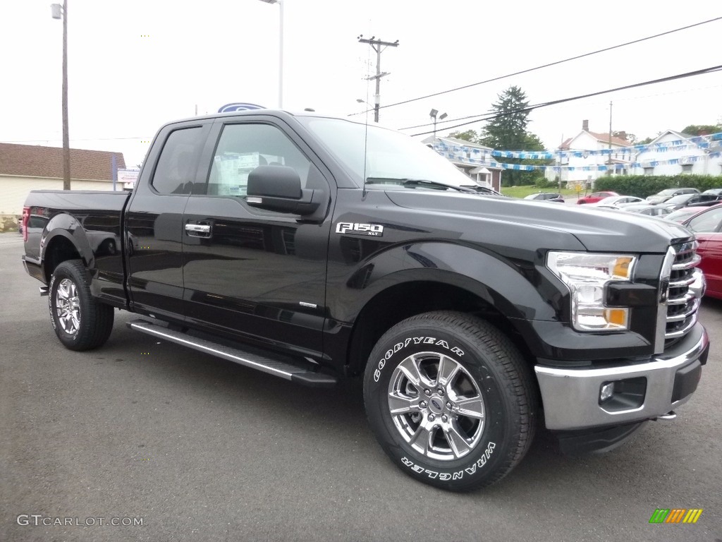 2016 F150 XLT SuperCab 4x4 - Shadow Black / Medium Earth Gray photo #3