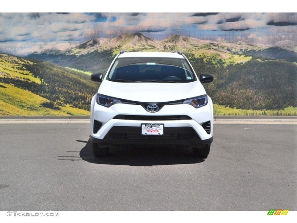 2016 RAV4 LE AWD - Super White / Black photo #2